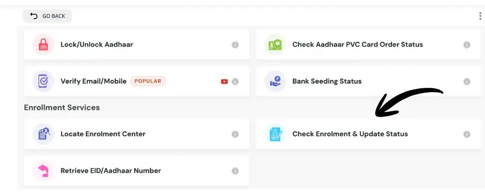 Check Enrolment & Update Status
